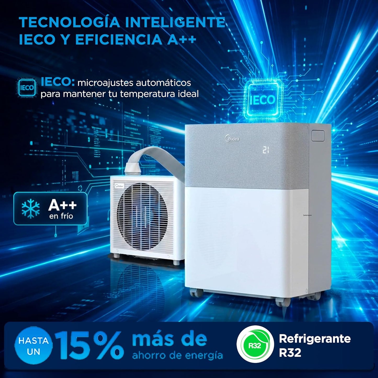Midea Portasplit Portable Air Conditioner 4 in 1 3000 Fridges