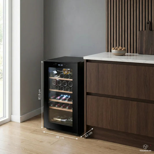 Vinoteca 51 botellas LED 5–18°C Compresor Silenciosa Jerez C51
