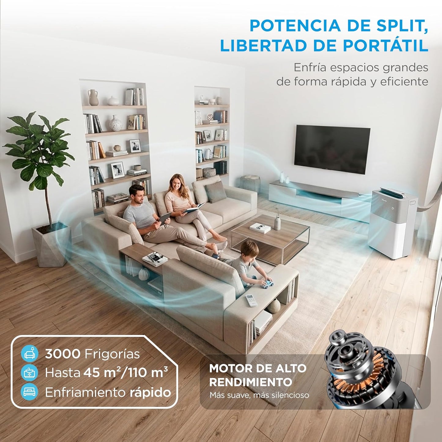 Midea Portasplit Portable Air Conditioner 4 in 1  3000 Fridges