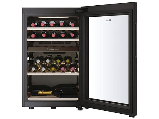 Vinoteca - Haier HWS42GDAU1, Temperatura 5º - 20º, 42 botellas, 106 l, hOn App, Negro