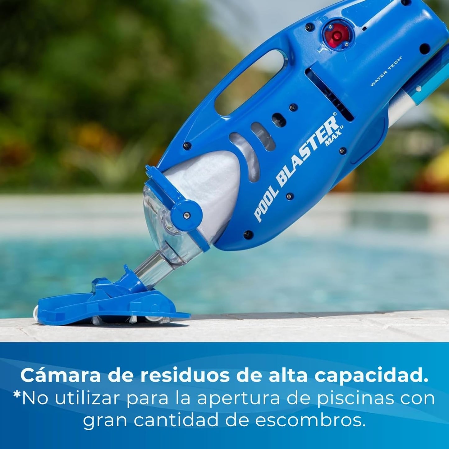 Water Tech POOL BLASTER Max Li Pool Vacuum, Cordless Pool Vacuum with P30 Motor, Handheld Vacuum for Pools and Spas
